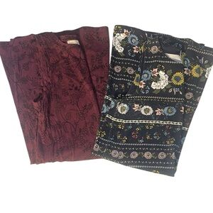 LOFT Bundle Two Sleeveless Swing Dresses Size Small Petite